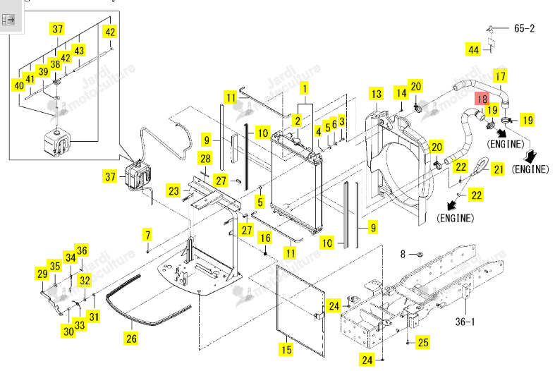Durite Inférieure Radiateur Iseki 1833-102-042-00