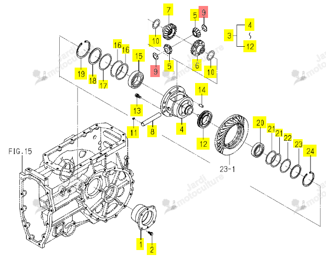 Rondelle de Pignon Iseki 1824-304-216-00