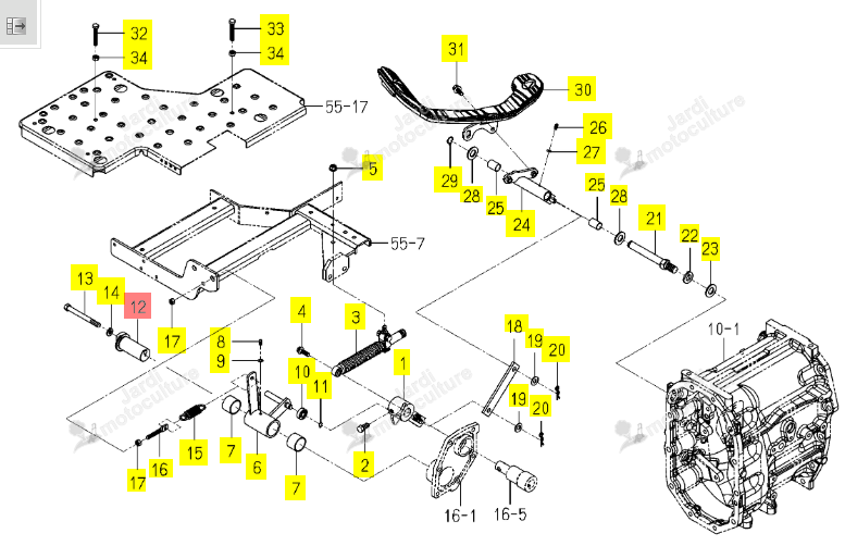 AXE D ADJUSTEMENT ISEKI 1821-640-051-10
