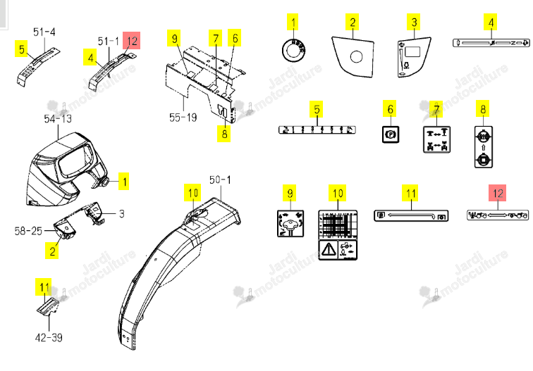Autocollant Iseki 1834-902-002-10