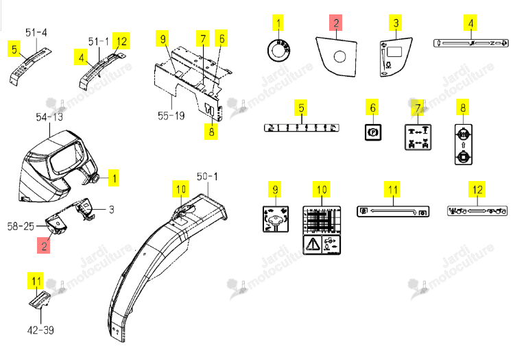 Autocollant ISEKI 1834-902-004-00