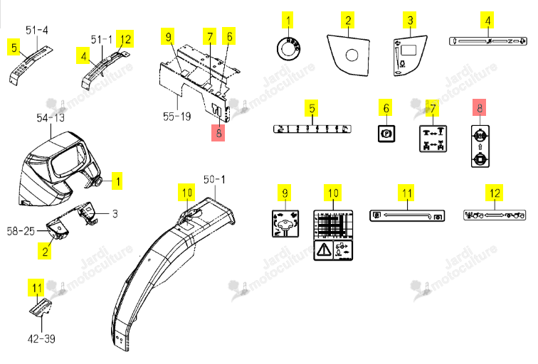 Autocollant Différentiel Iseki 1834-902-007-00