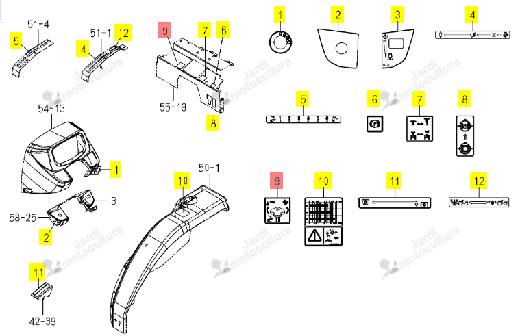 Autocollant Iseki 1834-902-008-00