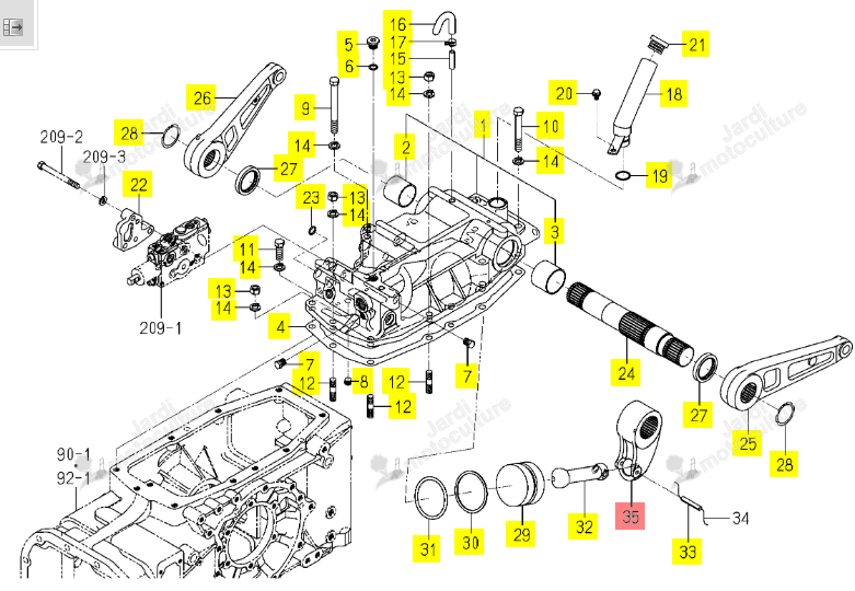 Bielle de Relevage Iseki 1837-501-001-10