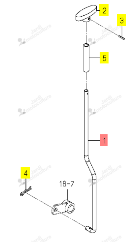 Levier 4WD ISEKI 1834-267-001-00