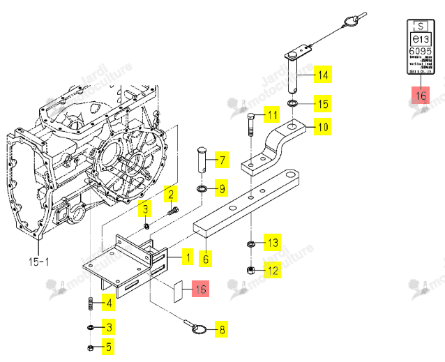 Autocollant TRH1834 Iseki 1834-521-003-20