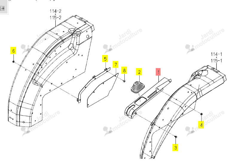 Console Guidage Leviers Gauche Iseki 1815-608-250-30