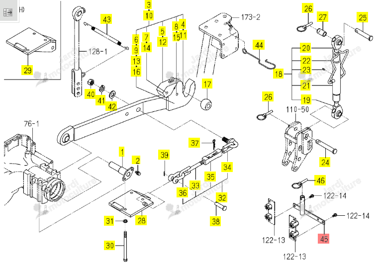 Support de fixation Iseki 1817-514-310-00