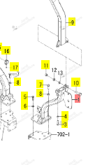 Armature Centrale Gauche Arceau Iseki 1816-702-230-20