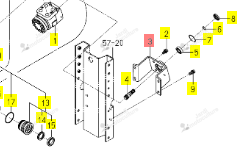 Support d'Orbitrol Direction Iseki 1817-407-210-10
