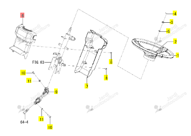 Carter frontal direction Iseki 1817-401-001-00