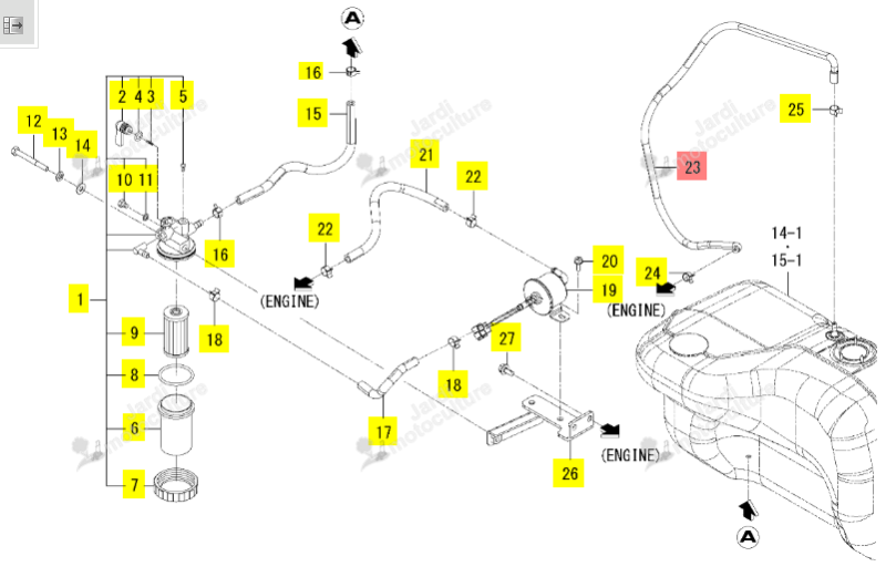 Durite GO 900 ISEKI 1855-105-002-00