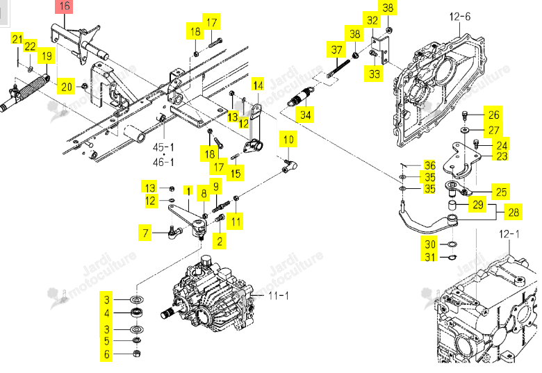 Support Arbre HST Iseki 1854-271-210-00