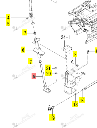 BRAS SUPPORT ISEKI 1855-263-230-20