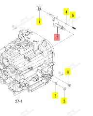 ARM/SHIFT/PTO/E COMP ISEKI 1855-258-510-10
