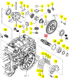 Gear Hélicoïdal Iseki 1855-304-001-00