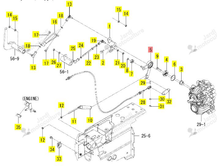 Bras Position Neutre Iseki 1855-271-520-00