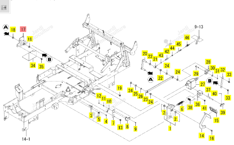 Support de Relevage Iseki 1852-312-330-00