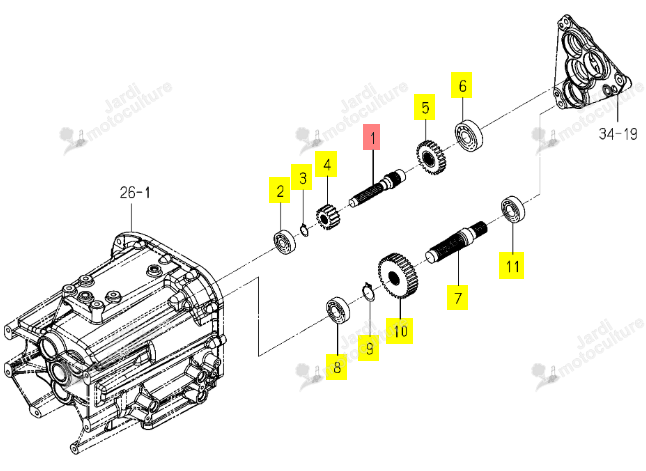 Arbre PTO ISEKI 1855-209-001-00
