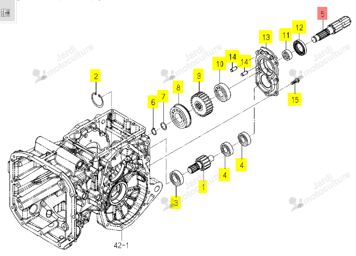 Arbre PTO AR Iseki 1855-219-002-00