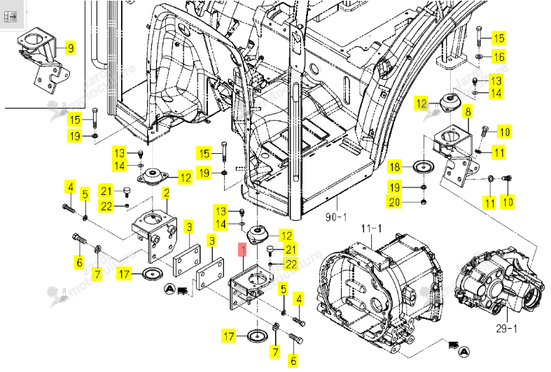 Support Silentbloc G Iseki 1848-625-500-00