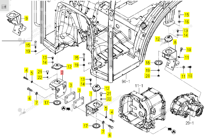 Support Silentbloc Iseki 1848-625-510-20