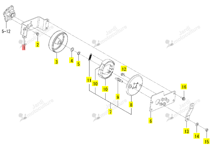 Support Tambour Frein Iseki 1852-310-220-00