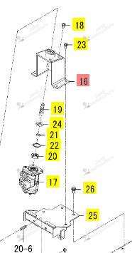 Support Colonne ISEKI 1855-407-230-00