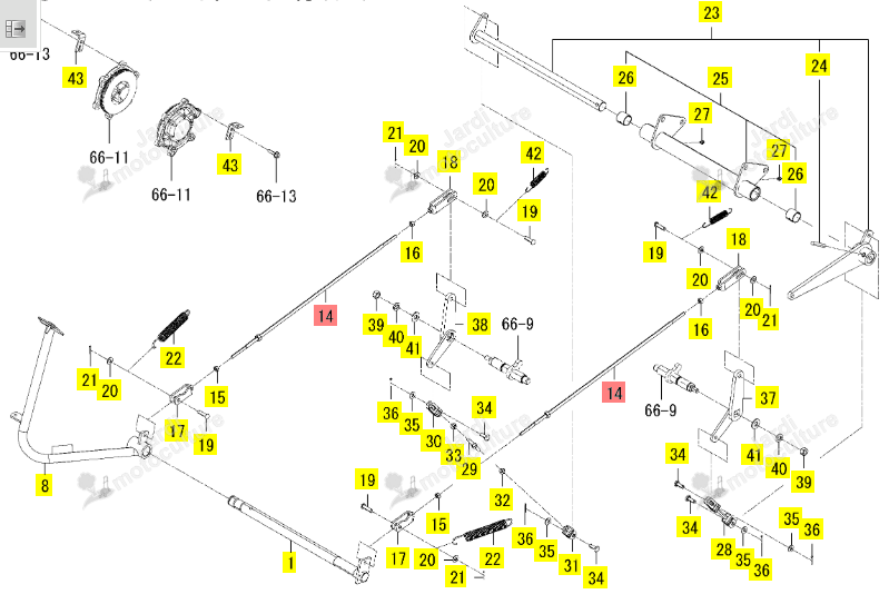 Tringle 580 Iseki 1855-312-260-00
