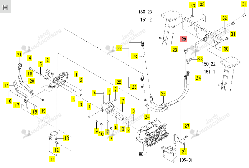 Plaque Support Iseki 1855-507-250-00