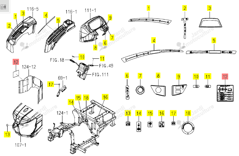 Étiquette Maintenance ISEKI 1855-902-011-10