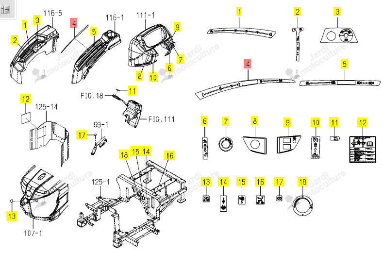 Étiquette Control HST LH Iseki 1855-902-012-10