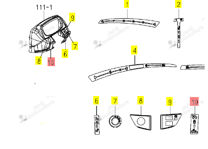 Étiquette Control/ Cruise Iseki 1855-902-051-10