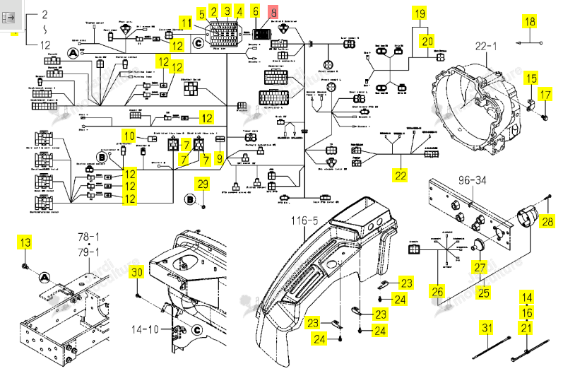 Étiquette Fusible Iseki 1855-690-503-00
