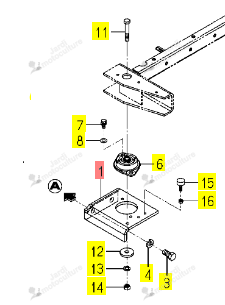 Support Cabine Gauche Iseki 1833-625-061-00