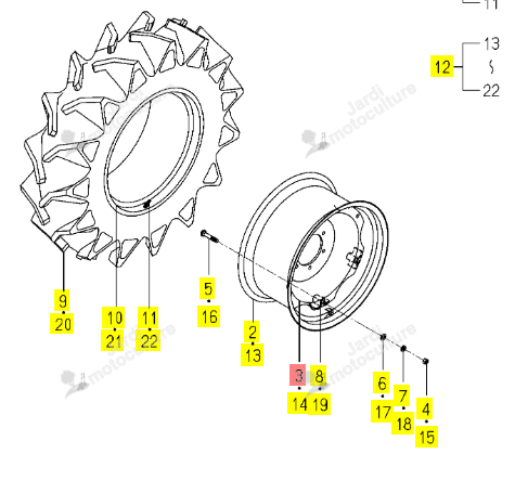 DISQUE ISEKI 1833-317-672-20