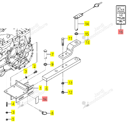 ETIQUETTETRH1833/H3 ISEKI 1834-521-004-10