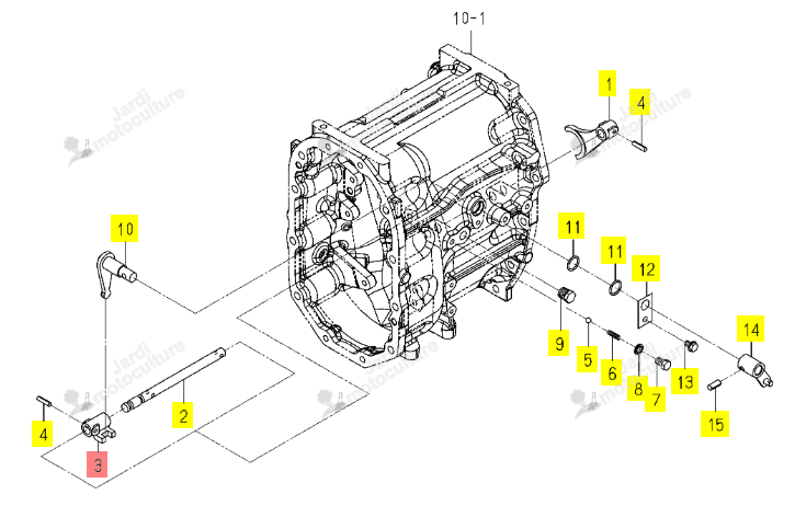 Dispositif de débrayage PTO/E4 Iseki 1834-259-053-00