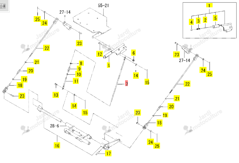 Tringle M08X420 Iseki 1834-313-054-00