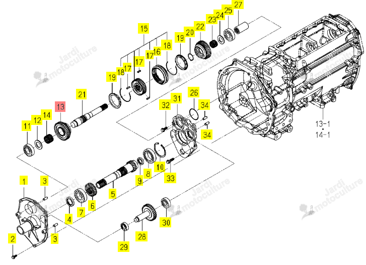 Pignon Élicoidal Iseki 1834-203-003-00