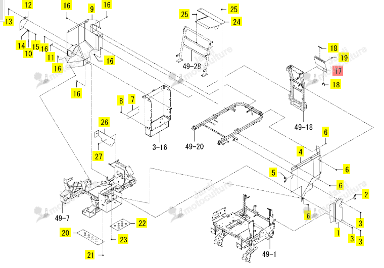 Couvercle Iseki 1832-411-061-00