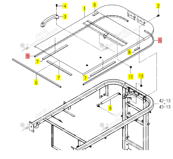 Joint Capot 1100 Iseki 1832-601-001-00