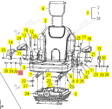 Patte de Fixation Iseki 1832-611-224-00