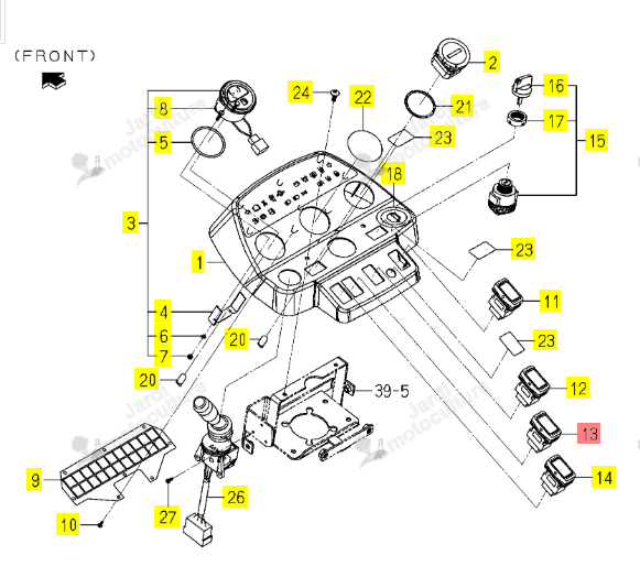 Interrupteur Gyrophare Iseki 1832-670-330-00