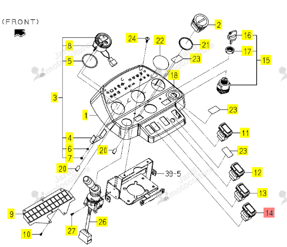 Interrupteur Warning ISEKI 1832-670-340-00