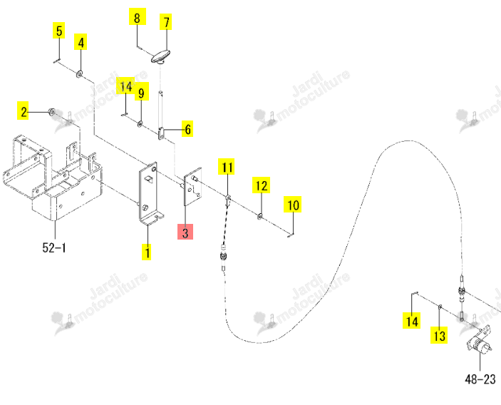 BRAS 4WD ISEKI 1832-430-220-00