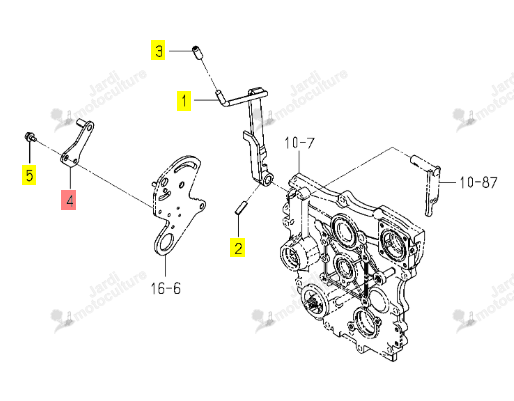 Levier Arrêt 4WD Iseki 1845-268-210-00