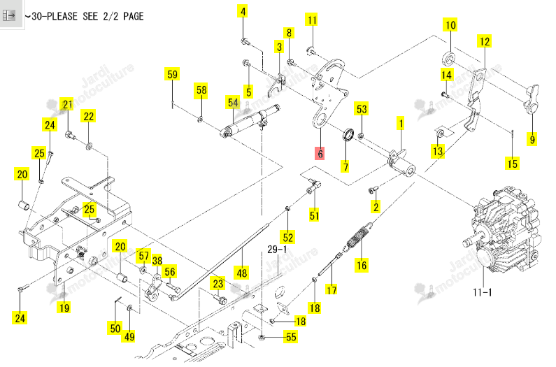 Platine de Neutre Iseki 1845-272-230-00