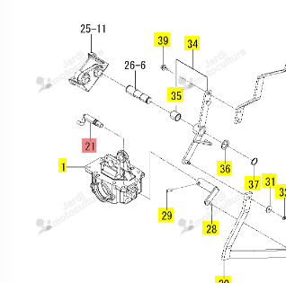 Bras de levier ventral Iseki 1848-229-280-00