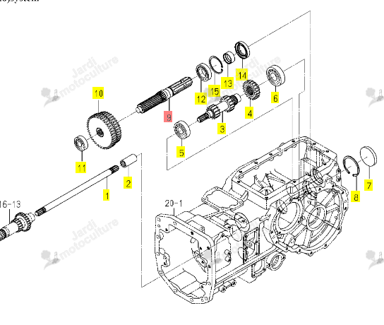 Arbre PTO AR Iseki 1848-219-003-00